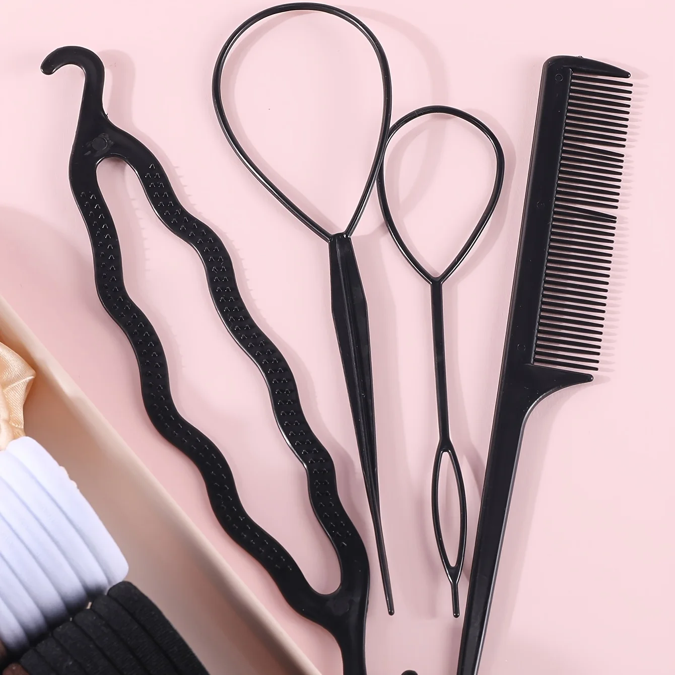 

Набор из 1109 предметов: женские аксессуары для темных волос, эластичные бесшовные резинки для хвоста, маленькие резинки для волос, модные резинки-резинки, повязки на голову