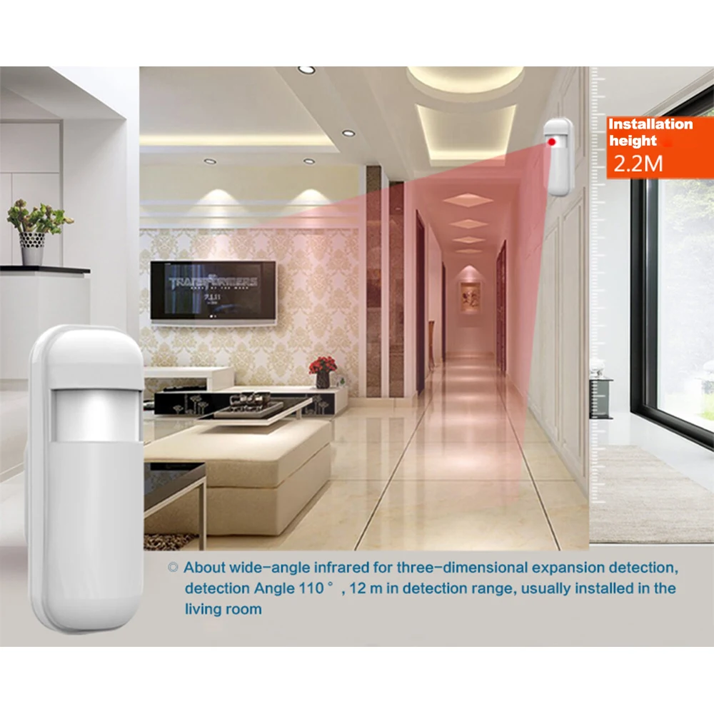 Датчик движения PIR eV1527, 433 МГц, 4 шт.