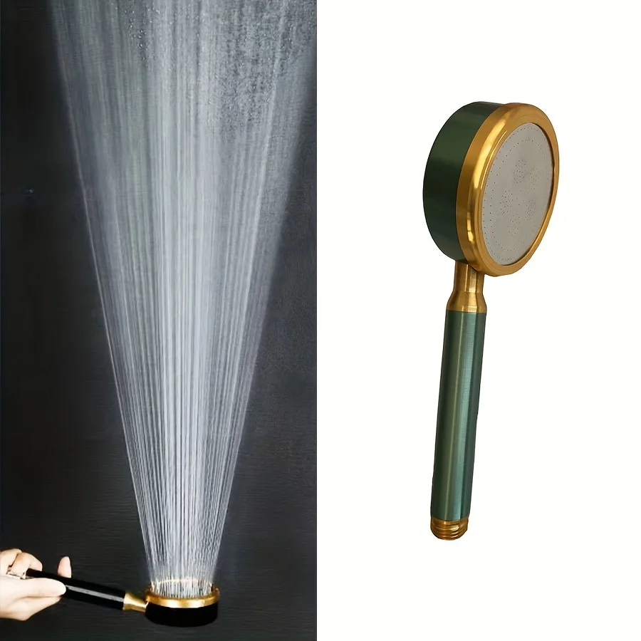 High-Pressure Handheld Shower Head Set - Stainless Steel Hose & Holder, Contemporary Metal Rain Shower - Boosted Water Pressure 