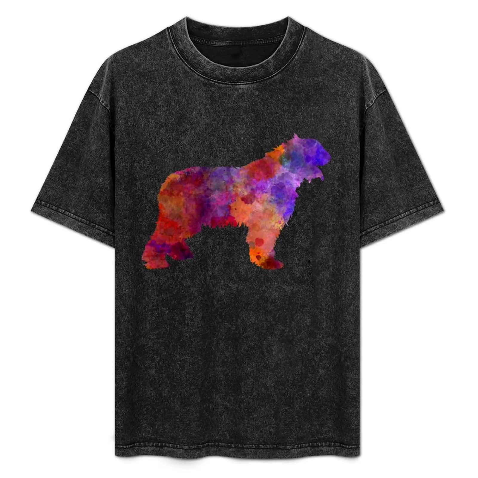 Romanian Mioritic Shepherd Dog in watercolor T-Shirt Blouse cotton graphic tees big and tall t shirts for men