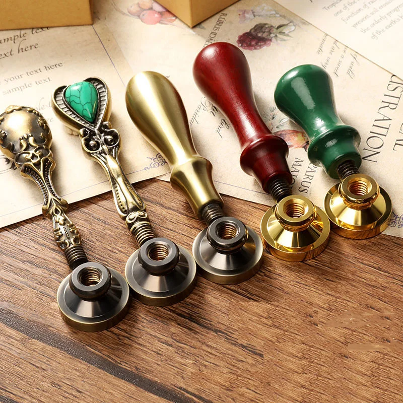 Retro Sealing Wax Spoon Wood Handle Sealing Wax Spoon Wax Bead Melting Pot Sealing Stamp Wax Spoon Craft Gift Wax Stamp Spoon