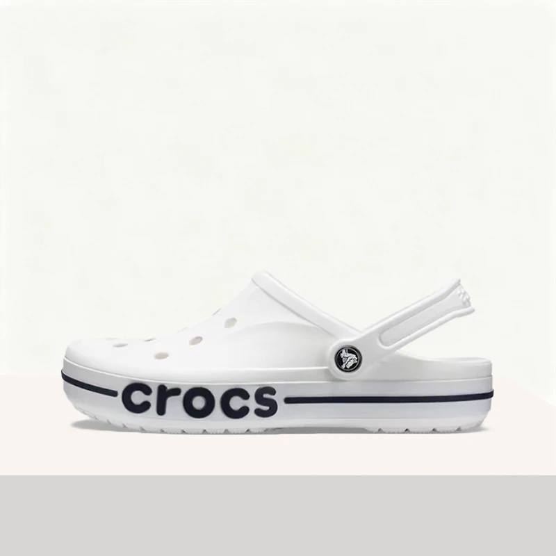 Crocs Bayaband Clog Off-White Stylish Lightweight Non-Slip Versatile Comfortable Outdoor Slip-On Unisex Clog 205089-126