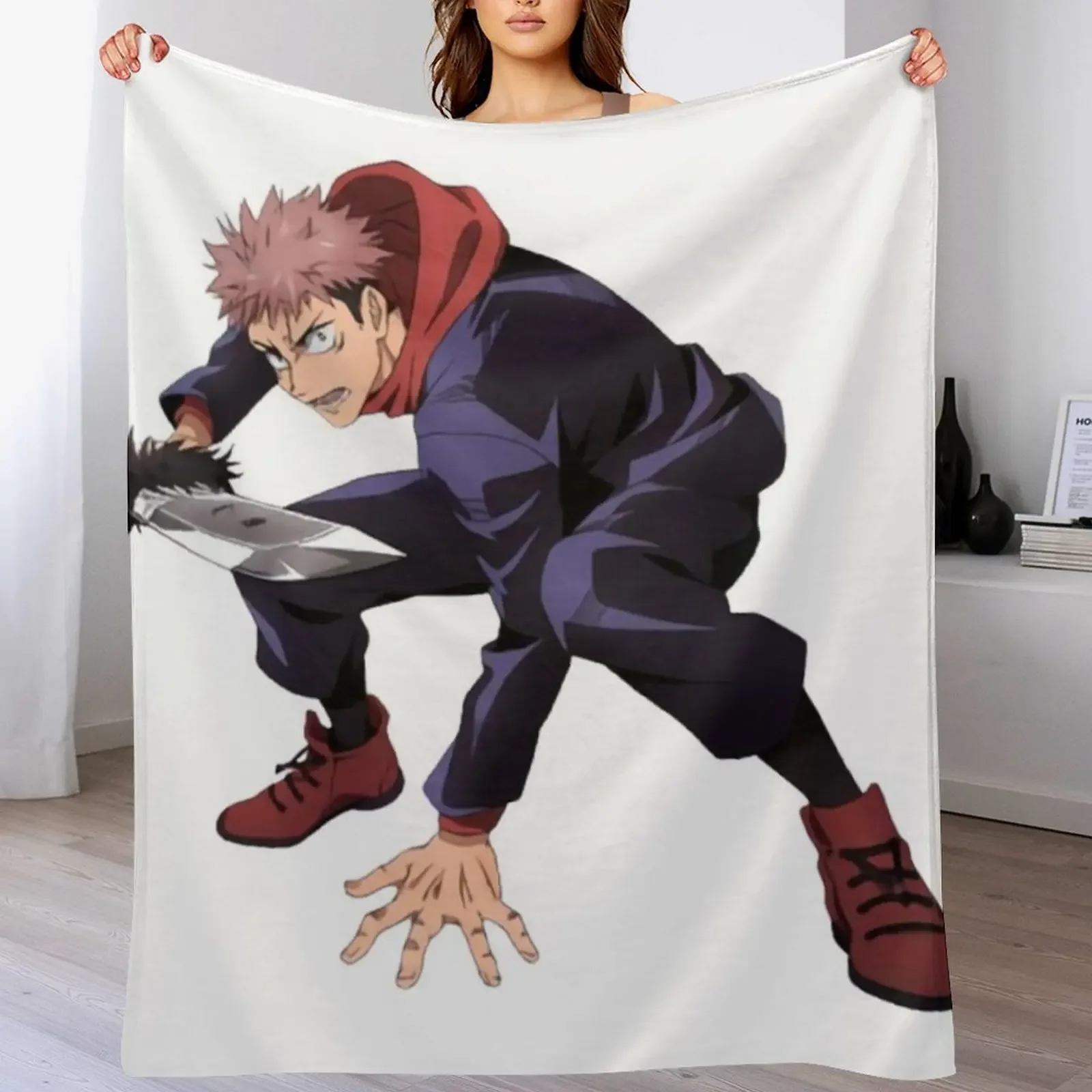 

yuuju itadori Throw Blanket Cozy Home Blanket Gift for Christmas Holiday