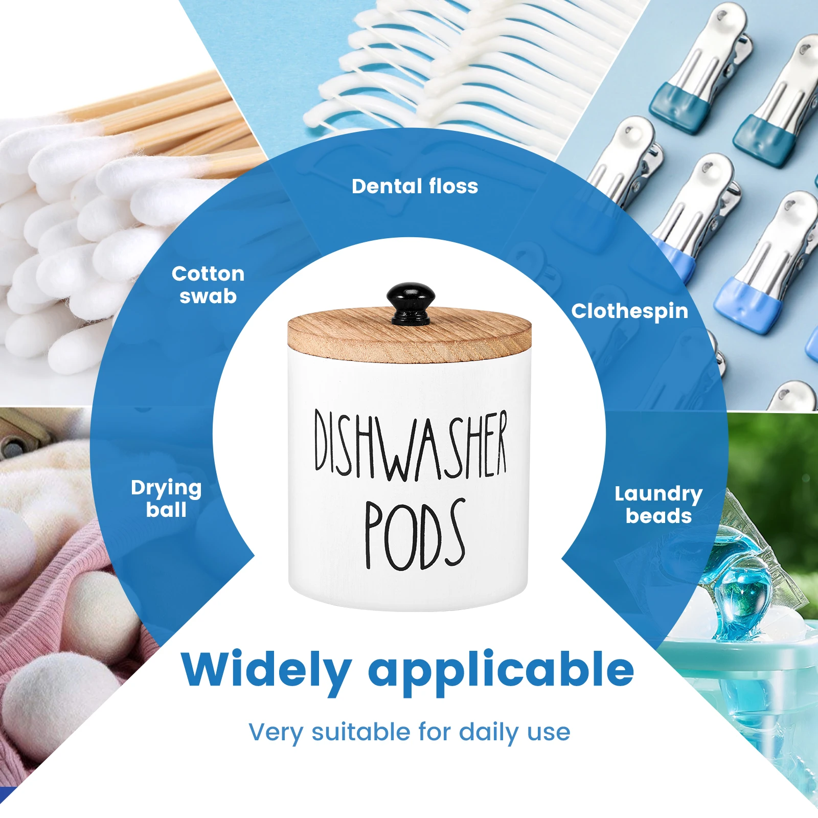 Laundry Pods Container with Lid Stylish Dishwasher Tablet Container Dishwasher Storage Box Holds Sealed Scent Beads Organizer