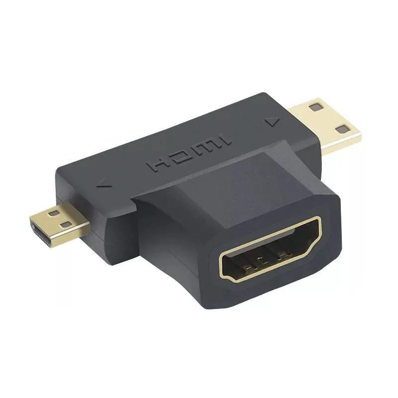 Adaptador de HDMI a HDMI macho a hembra, convertidor Mini Mirco HDTV a HDTV, 10 piezas, 5 piezas