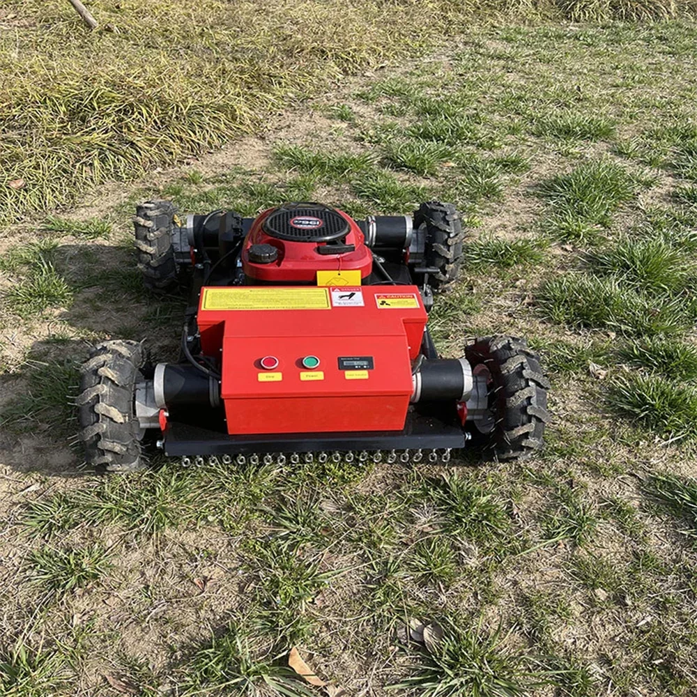 2023 Hot! Garden and Agricultural use Crawler Gasoline Remote Control Lawn MowerForestry Robot zero turn flail