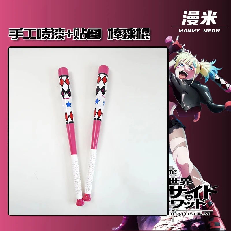 Harley Cosplay Wapen Model Rekwisieten Honkbal Cricket Bat Anime Quinzel Zelfmoord Isekai Clown Joker Meisje Team Halloween Prop