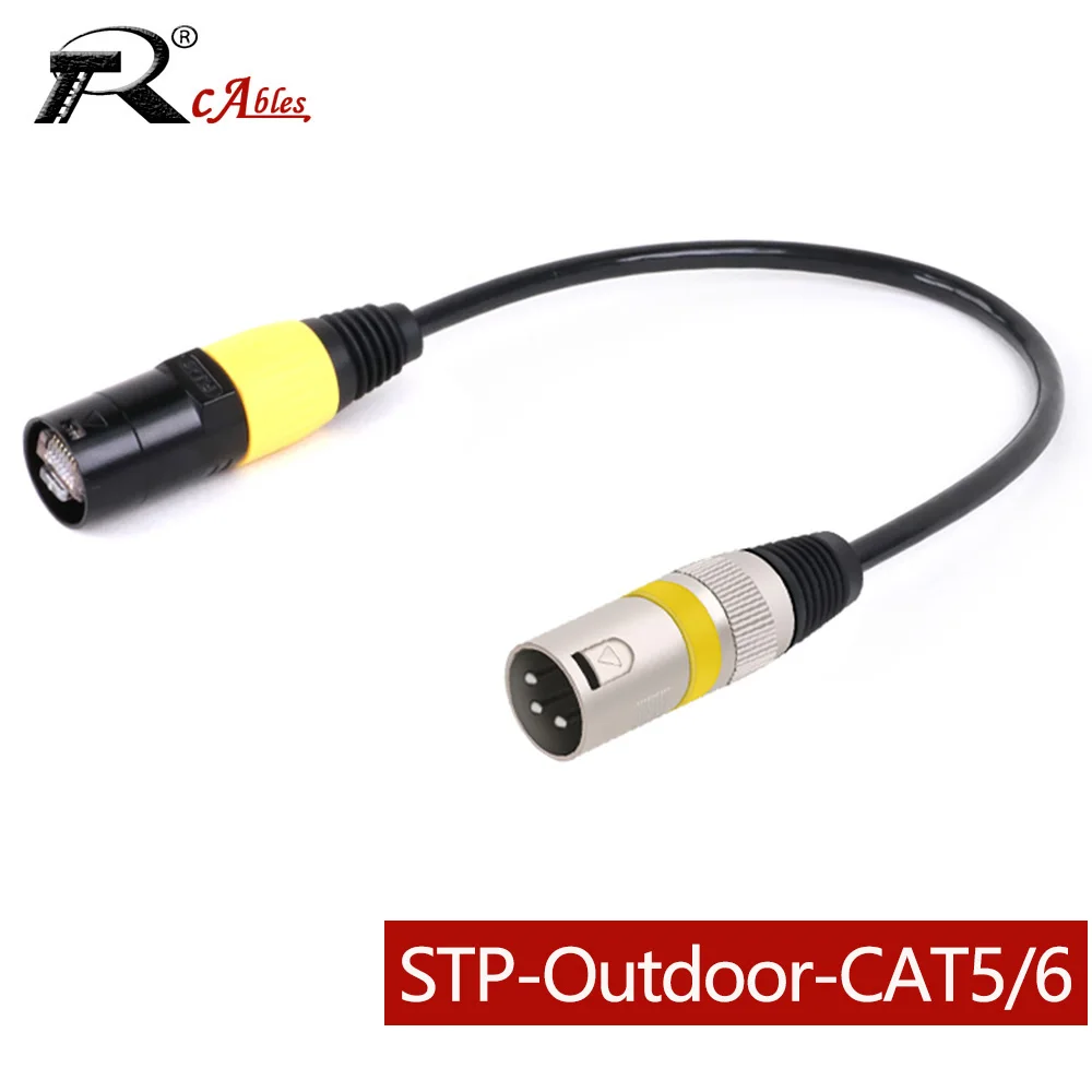 

XLR 3Pin Male to RJ45 Male Adapter Ethernet Cable,XLR to RJ45 Network Connector,Cat5/5e/6 Extension for CON Controller Series