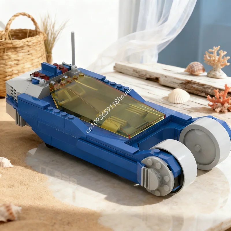 

300 деталей MOC: Классическая модель космического вращающегося механизма Galaxy Spinner, конструктор, архитектурные игрушки, рождественский подарок, творческая идея для самостоятельной сборки, развивающая игрушка