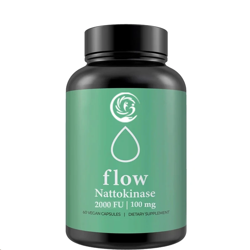 Nattokinase 100mg 2000 FU | 60 vegetarian capsules - supports heart and vascular health, blood flow