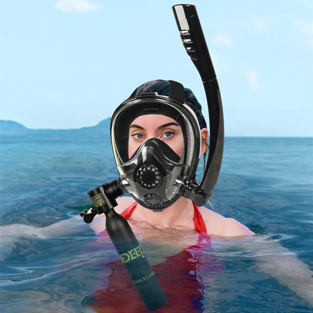 FOR  Hot 0.5L Mini Scuba Diving Lung Air Tank With Full Face Mask