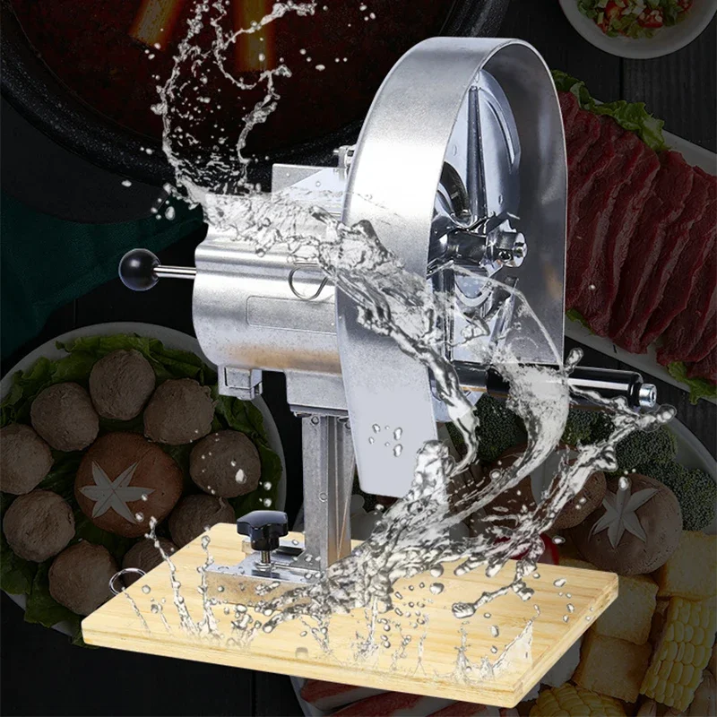 Stainless Steel Fruit Vegetable Slicer Household Hand-Cranked Potato Lemon Slicer Manual Vegetable Slicer thickness adjustable