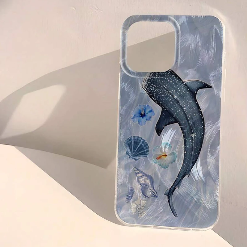 Ocean Shark Whale Design Phone Case For Samsung Galaxy S25 S24 S23 S22 S21 Ultra Plus FE A15 A56 A16 A55 A54 A53 A34 A26 Cover﻿ - náhled 4