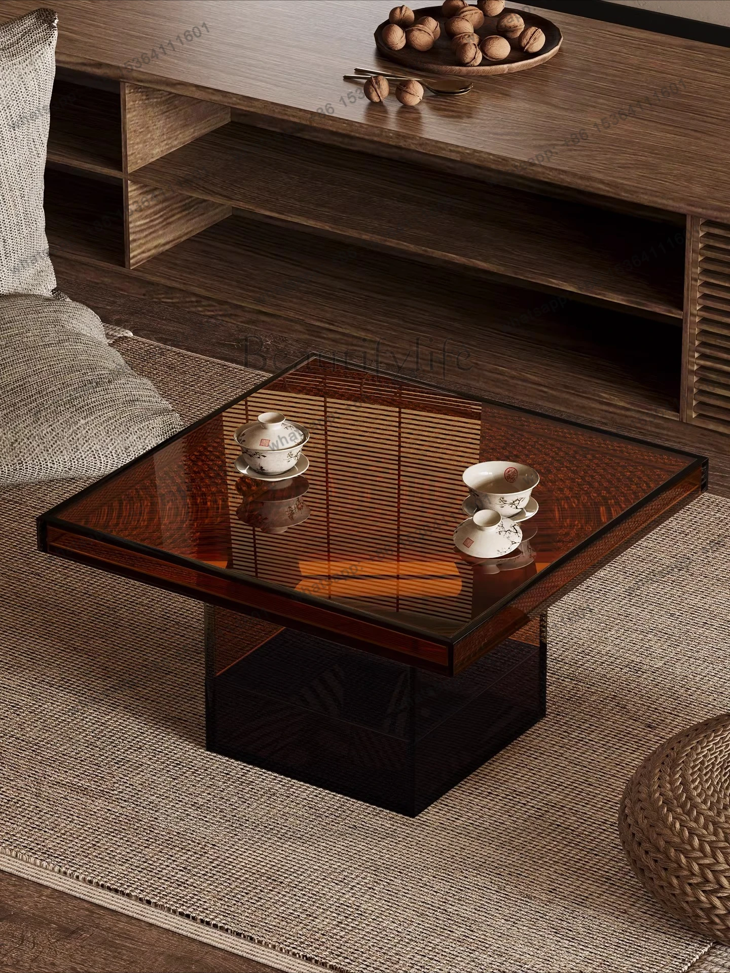 Tatami tea table windowsill bay window tea table low sitting light luxury carpet table