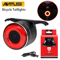 ANTUSI Q3 Bicycle Front Rear Light Waterproof USB Charge Intelligent Headlight MTB Taillight LED Lantern Cycling Accessories