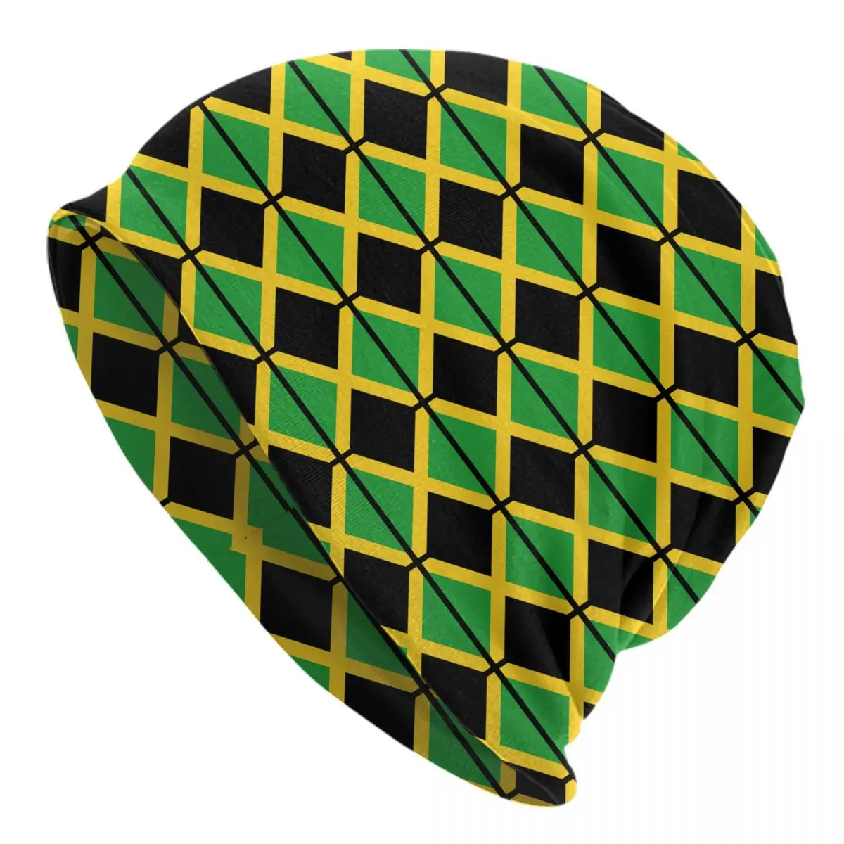 Flag Of Jamaica Beanie Cap Unisex Winter Warm Bonnet Femme Knit Hats Hip Hop Outdoor Ski Skullies Beanies Hats For Men Women