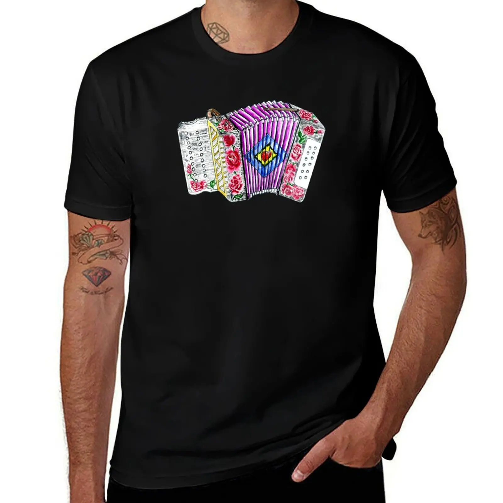 

Vintage accordion T-Shirt man t shirts for men anime t shirts oversize T-Shirt