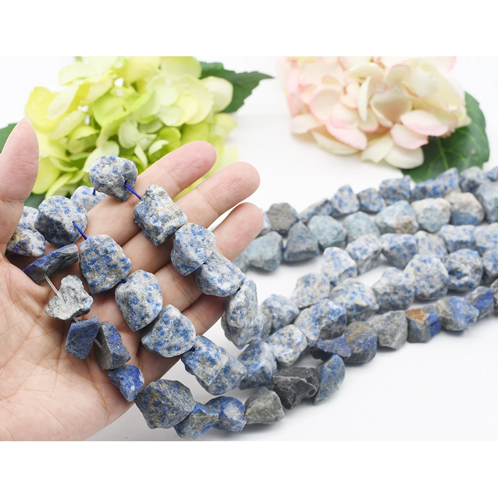 

13-15x18-22mmAAANatural Faceted lapis lazuli rectangle Rough Original stone Bead For DIY necklace bracelet jewelry free delivery