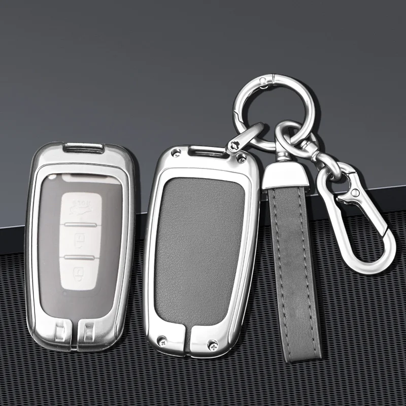 

Alloy Shell Keychain Car Key Full Cover Case For Hyundai IX35 Elantra Sonata 8 9 Sorento Optima Forte Solaris HB20 Veloster SR