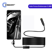 11mm 14mm Auto Focus Endoscope Camera 5.0MP IP68 Waterproof Lens HD1944P 3 in 1 for Type-C/Android/PC Borescope Checking Car