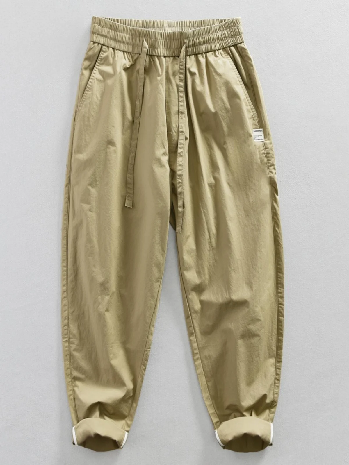 

Ultra-Thin Nine-Piece Casual Pants Men's Loose Tapered Straight Workwear Elastic Waist Breathable New Summer Faion Ci Youth