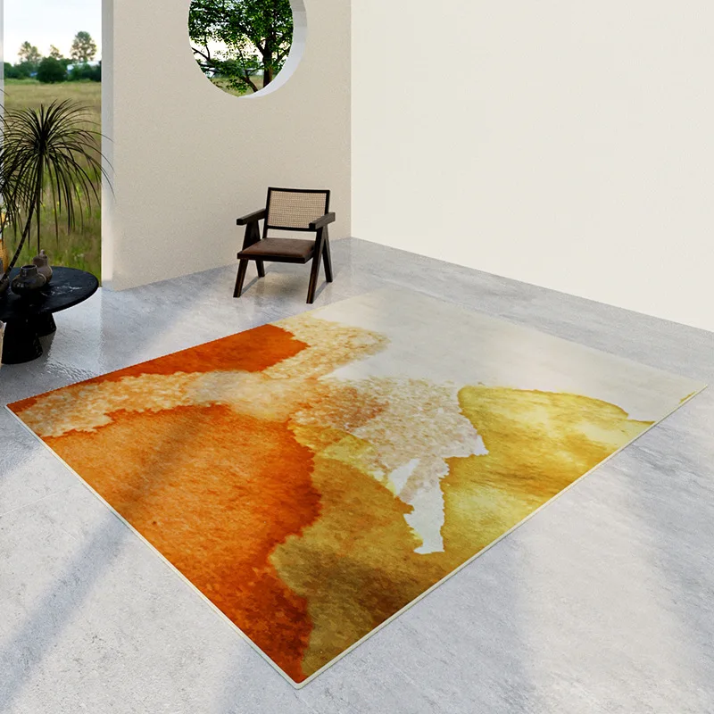 Modern Halo Dye Gradient Carpet Light Luxury Style Home Living Room Bedroom Floor Mat Bathroom Non Slip Mat Entrance Door Mat