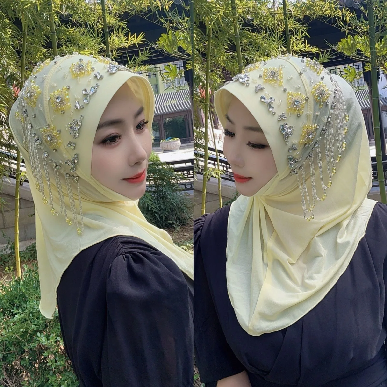 2025 Hat Arabian Women Ramanda Hijab Muslim Shawls