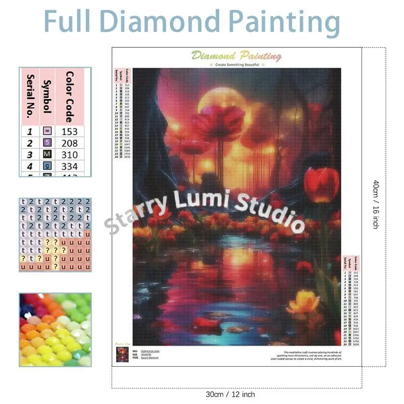 Diamond Painting Tree,Diamond Embroidery, Landscape, Night, Cross Stitch, Mosaic Sale, Home Decoration, New Arrival