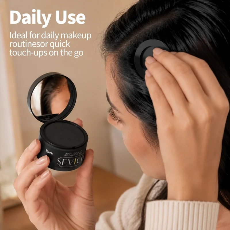 Hairline Enhancer Powder Waterproof Hairline Powder Instantly Covers Hair Roots Hairline Concealer Powder for Natural Look