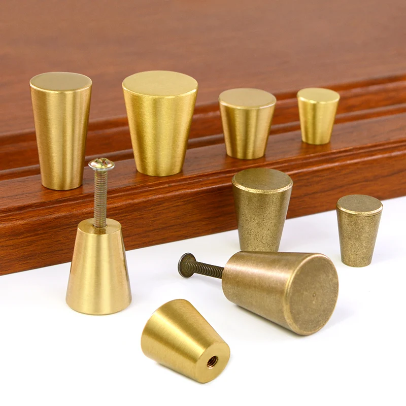 

Solid Drawer Knob Furniture Hardware Wardrobe Cabinet Shoe Door Single Hole Handle Round Cone Pull