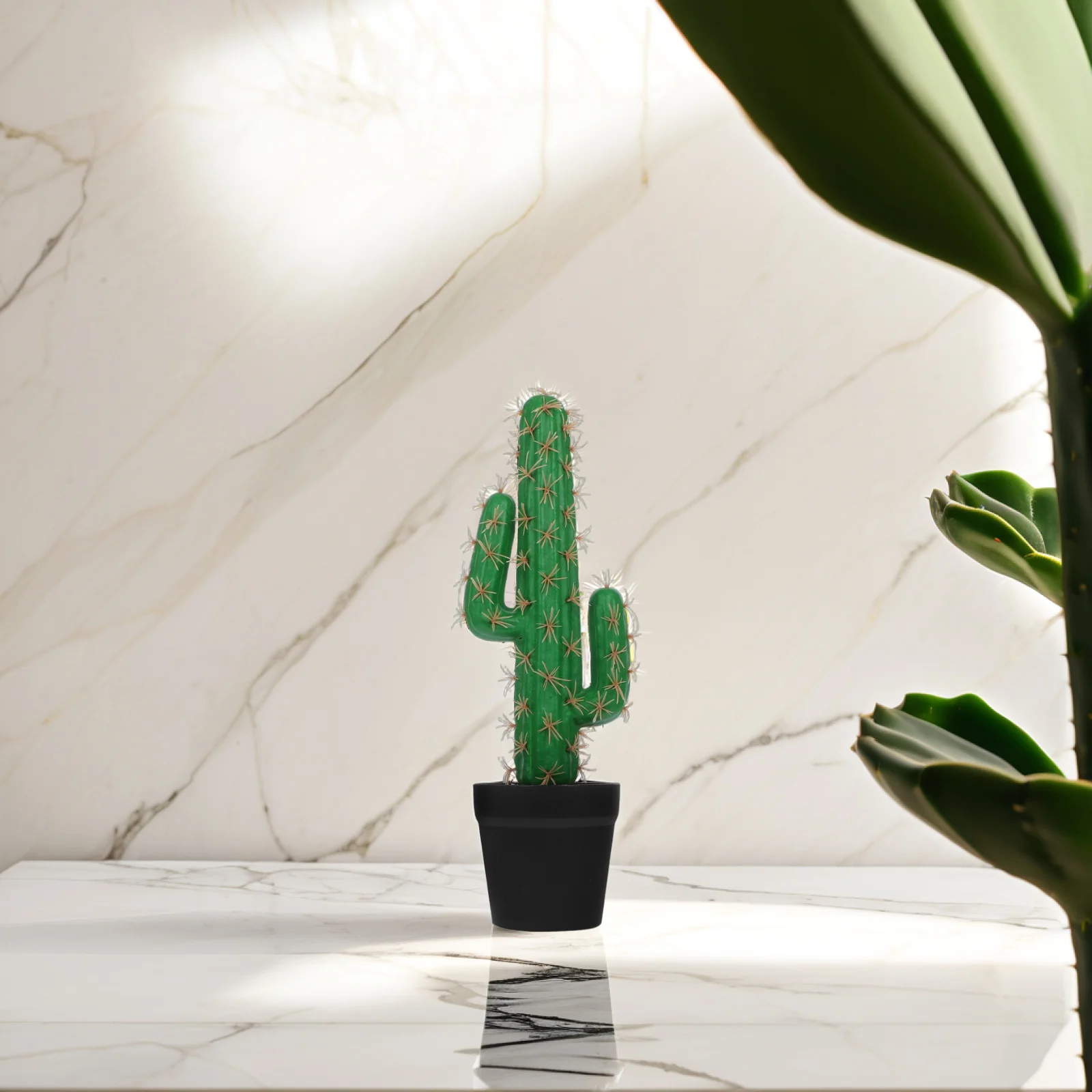 

Faux Cactus Plant Artificial Succulent Realistic Fake Potted Planter Indoor Outdoor Home Office Garden Decor Mimicking Cactus