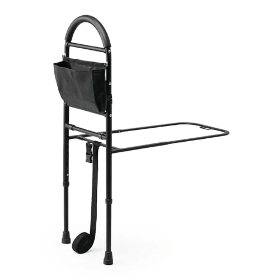 

Bed Assist Bar with Storage Pocket Height Adjustable Bed Rail for Elderly Adults Assistance for Getting In and Out of Bed at Ho