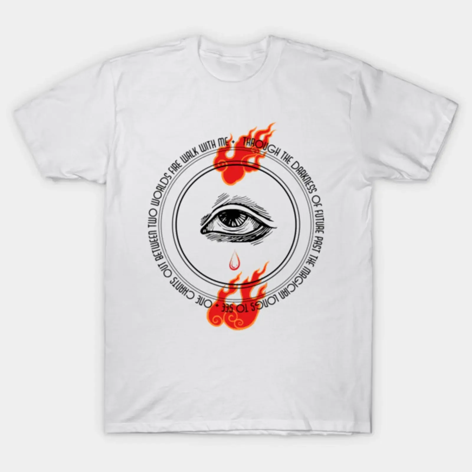 The Magician Longs to See Fire Walk With Me light T Shirt vintage Washed graphic Versatile Stylish Slightly fashion Stretched