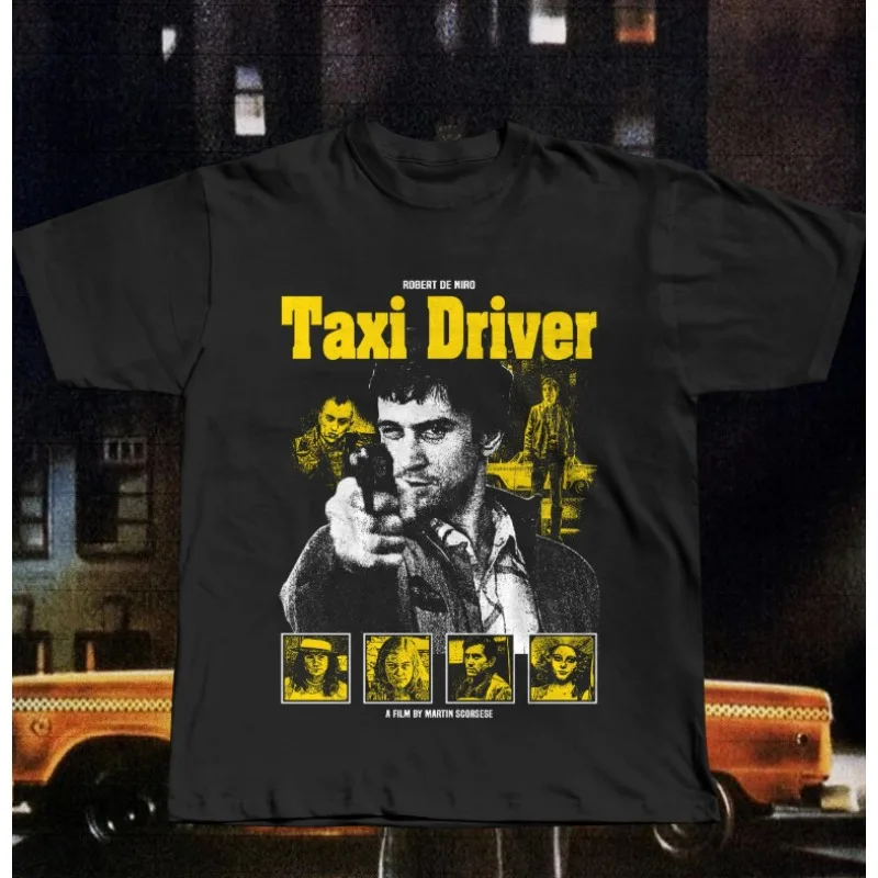 Taxi Driver Movie T-shirt, Robert De Niro Pattern T-shirt for Men, Summer New Casual Unisex