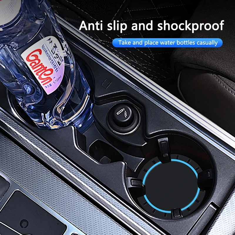 Universelle runde Auto-Tassenmatte aus Silikon, hitzebeständig, rutschfest, mit personalisiertem Auto-Emblem für Fahrzeug-Wasserbecher