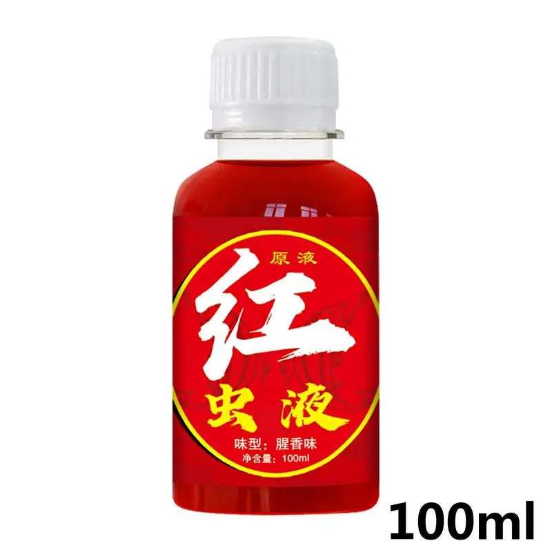 100ml Strong Fish Attractant Concentrated Liquid Blood Worm Scent Spray Flavor Additive Fishy Trout Carp Bass Fish Attractant