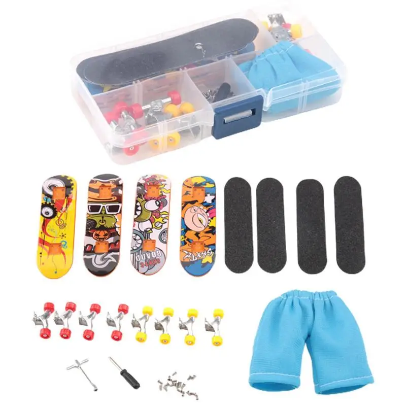 Finger Skateboard Portable Zinc Alloy Fingerboard Toy Educational Toy Mini Scooter For Girls Boys Kids Children Teenagers Adults