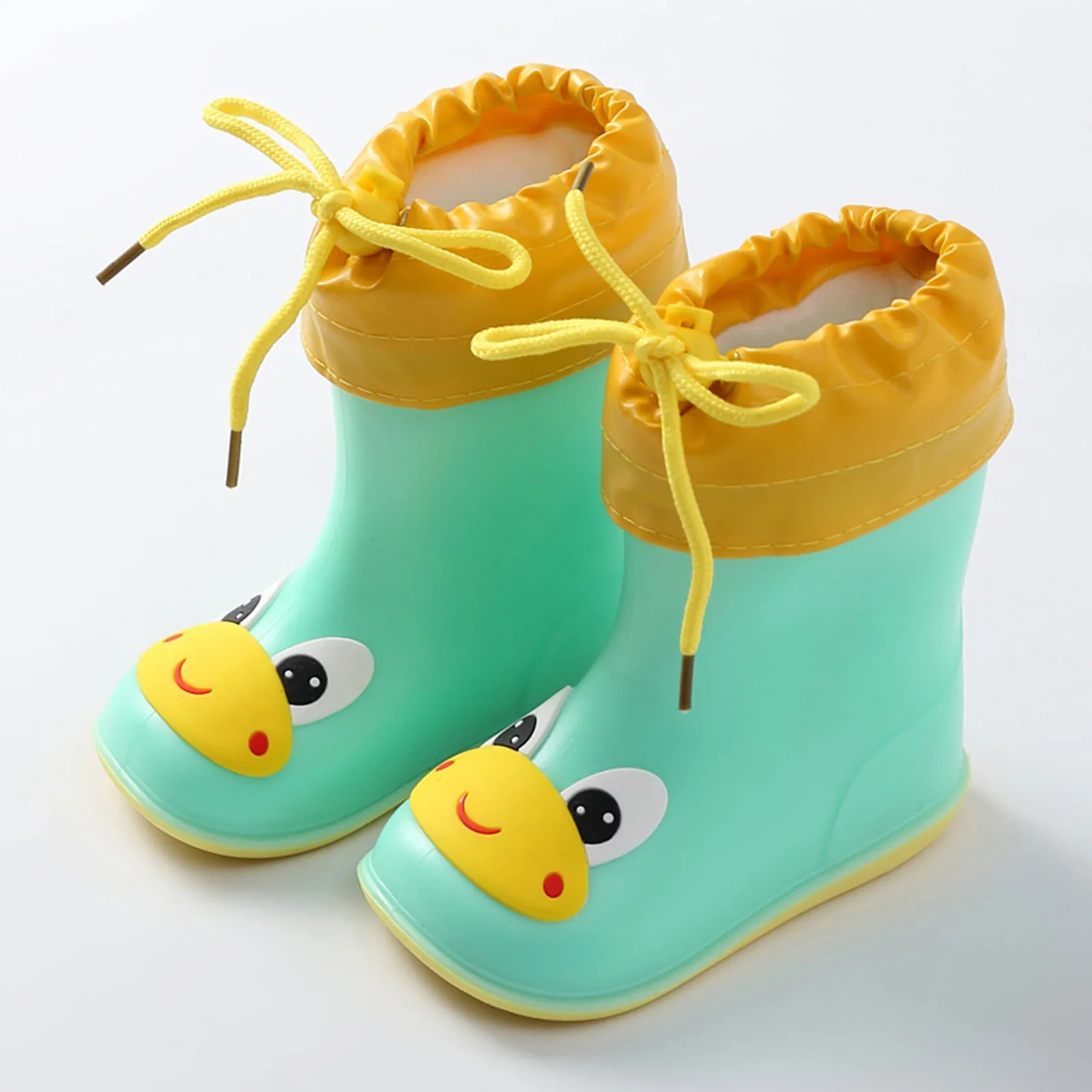 All Season Children Rain Boots Detachable Keep Warm Liner Years Cartoon Animal Boy Girl Anti-slip Water Shoes Splashing Shoes