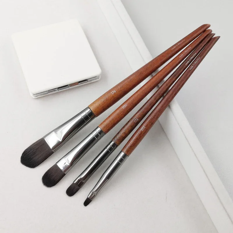 Wooden Small Concealer Brush #174 #176#202 #230 Professional Lip Eyeliner Makeup Brushes Cosmetic Make Up Beauty Tools