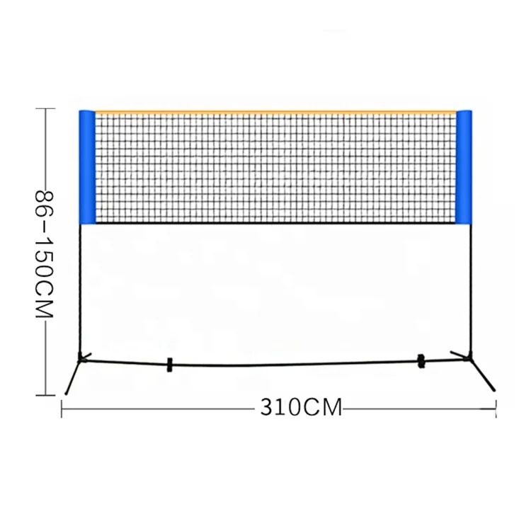 

Badminton Pickleball Net Height Adjustable Portable Net for Volleyball Soccer Backyard Games Nylon Sports Net with Poles