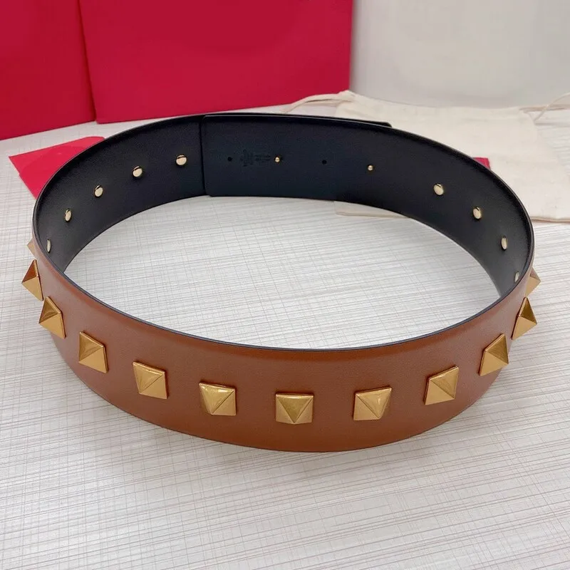 Brede Versie 7.0 Vrouwen Taille Cover Delicate Piramide Volledige Hardware Accessoires Riem Hoge-Kwaliteit Positieve Lederen Jurk Riem