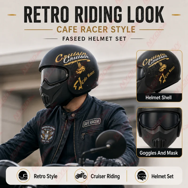 Casco Moto Modulare Retrò in F - Carbon Fiber Lightweight Motorcycle Helmet recensione e prezzo