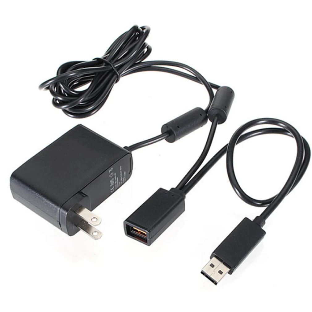 EU US Plug USB Charger AC Adapter Power Supply Adapter With USB Charging Cable For Xbox 360 Game Console Kinect Sensor Accessory