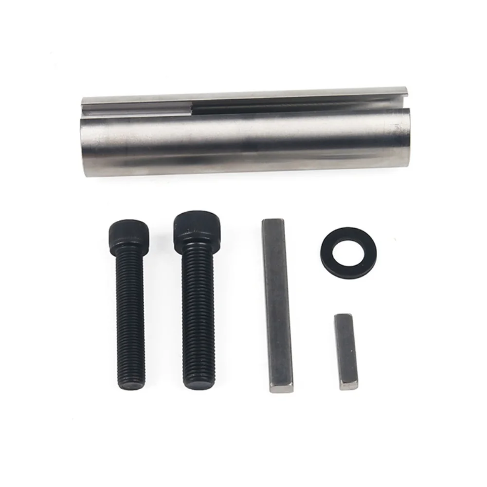 Crank Shaft Sleeve Adapter Engine Pulley 304 Stainless Steel Extending 1in to 1 1/8in with 1/4 Inch Keyway for Secure Engine Fit