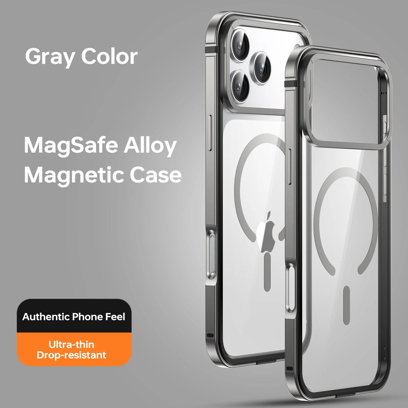 

Высококачественный магнитный прозрачный чехол из сплава для iPhone 17/17 Pro/17 Pro Max