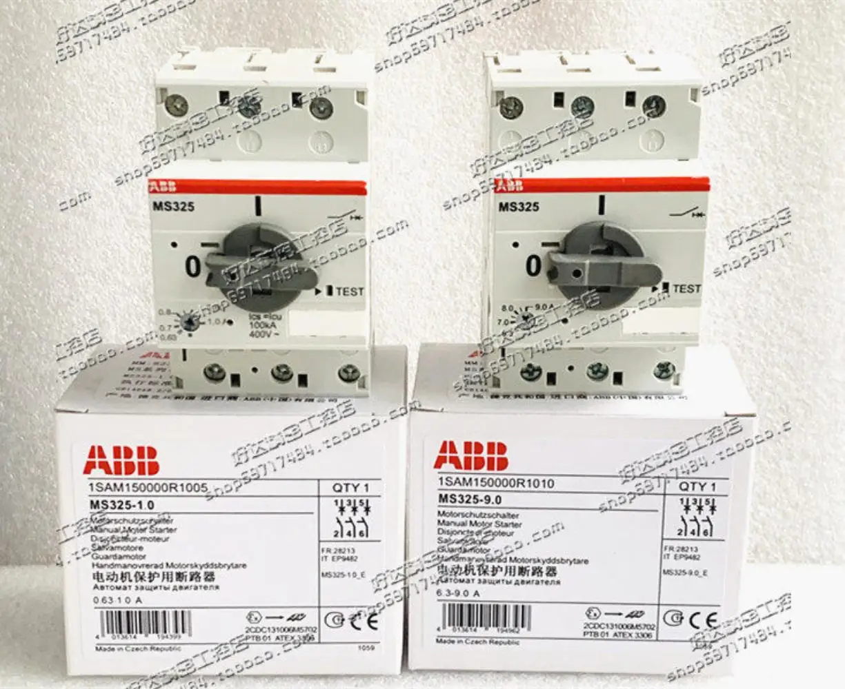 Disjuntor de Motor ABB Original MS325-9, 6.3-9A, Em Estoque |   Motor de Arranque MS325-9