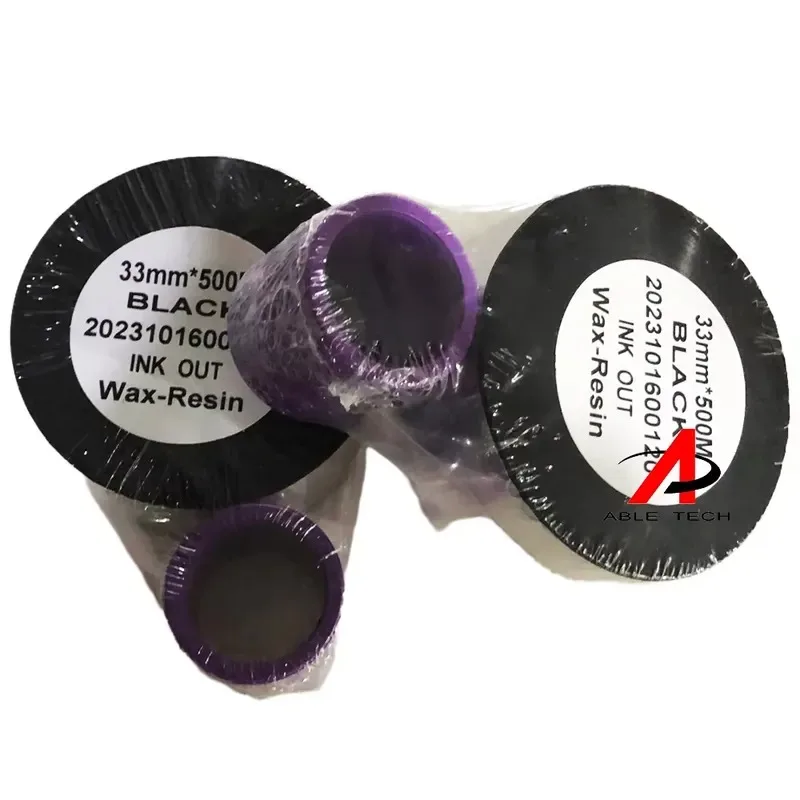 Universal TTO Thermal Ribbon Black Wax Resin Ink 55mm x 600mt for Coding Machine