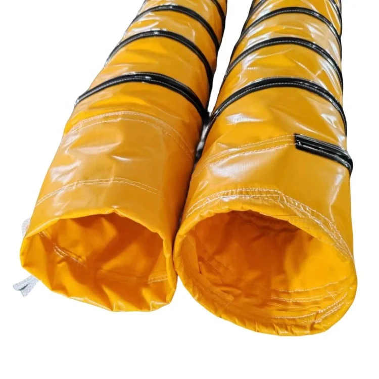 

Orange 14 Inch Diameter PVC Insulation Flexible Duct Fire Retardant For Industrial Air Ventilation System And Park