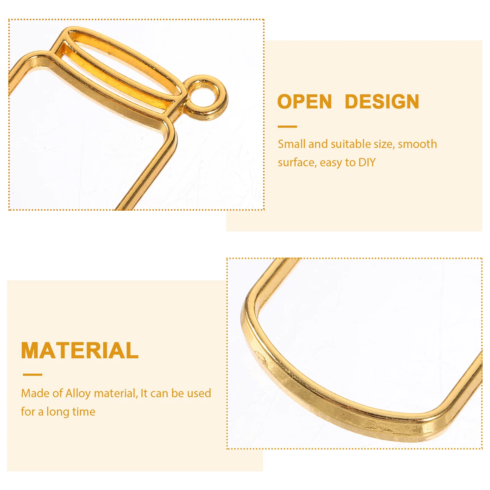 

50pcs Metal Border Pendants for Jewelry Making Photo Frame Charms DIY Resin Bezels Accessories Necklace Bracelets Anklets