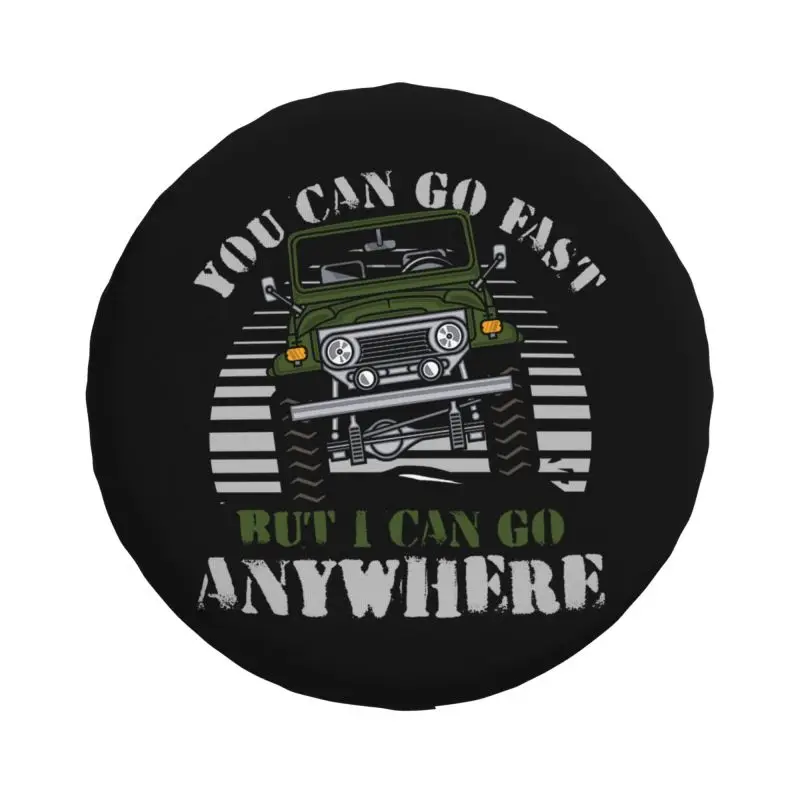 Custom Funny Off Roading Quotes Spare Tire Cover for Honda CRV Jeep RV SUV Camper Car Wheel Protector Covers 14\